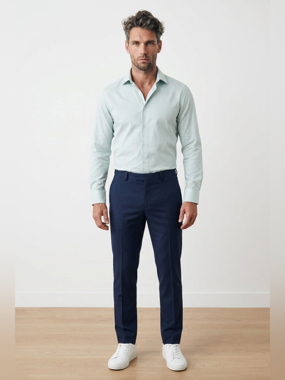 Calvin Klein Non-Iron Stretch Dress Shirt – Light Green (Size XL)